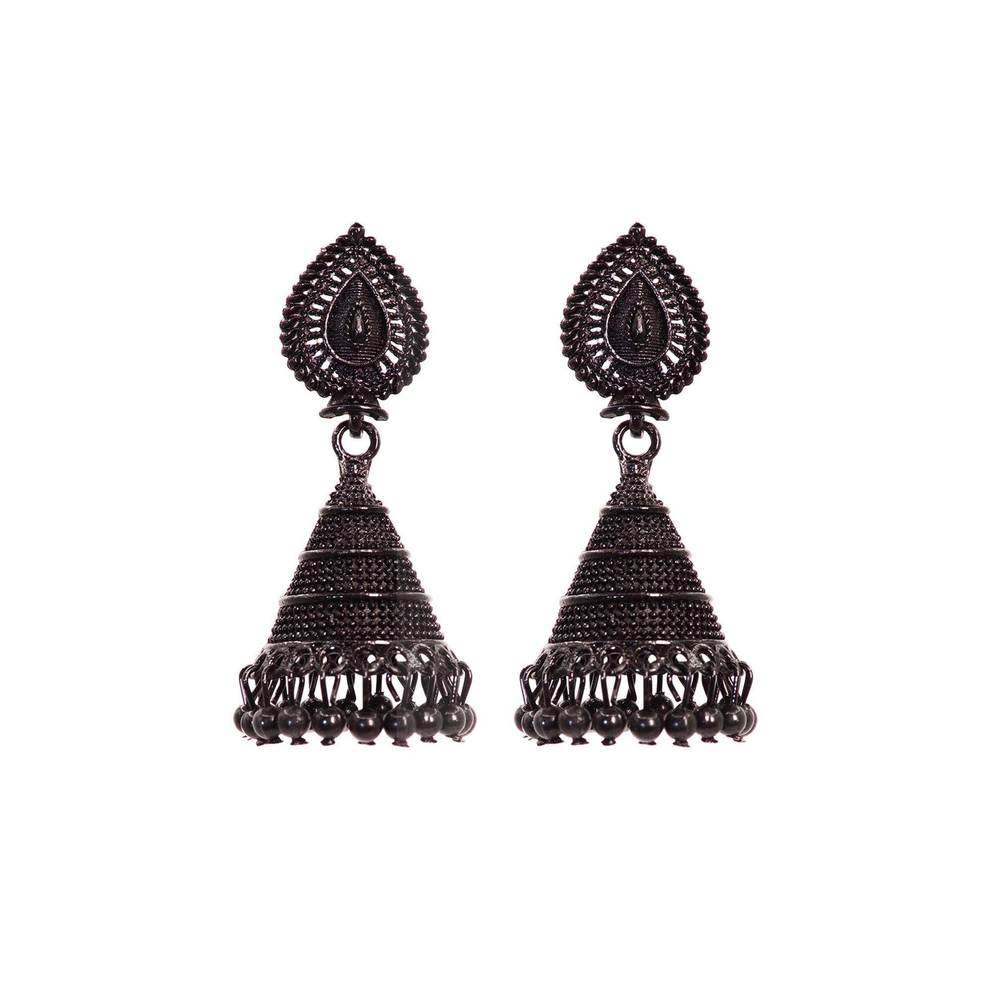Charcoal Leaf Jhumki