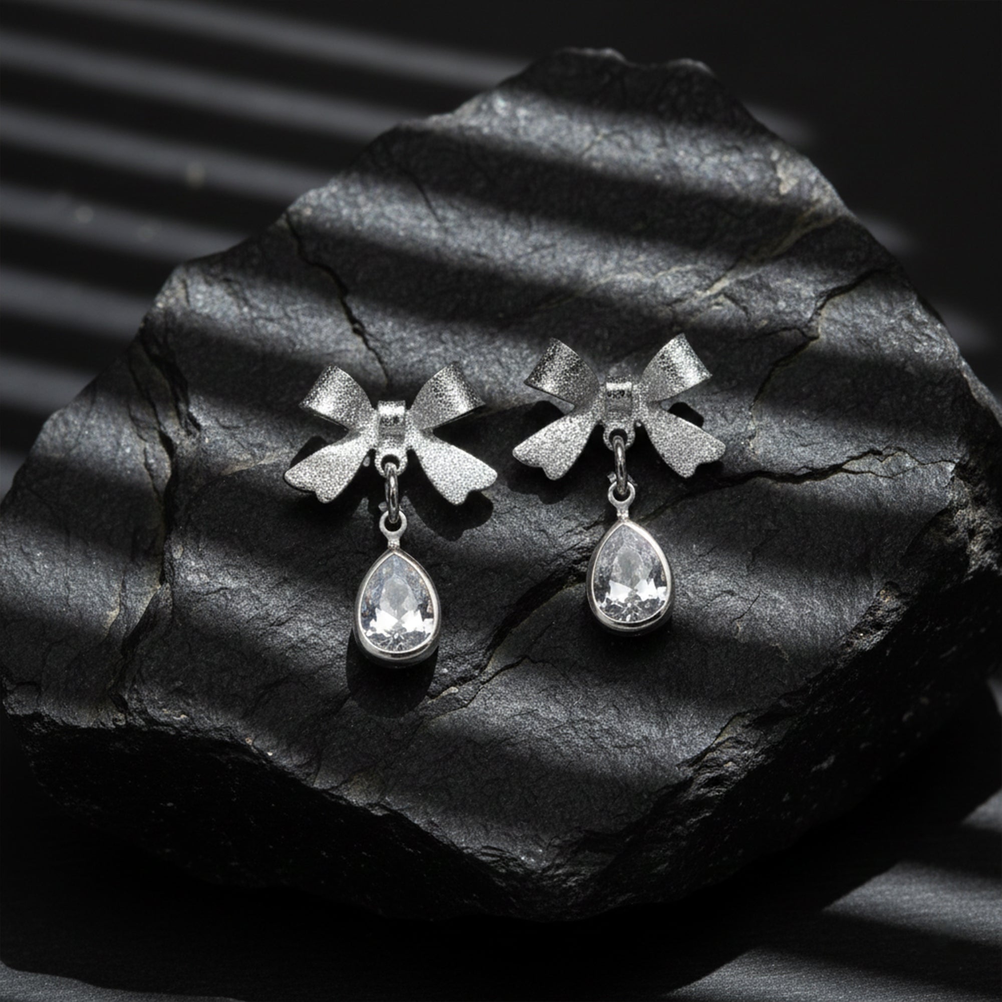 Bow Drop Glam Earring